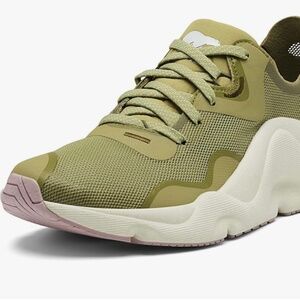 💗 SOREL Kinetic RNEGD Athletic Sneakers Tennis Shoes Olive Green 7.5